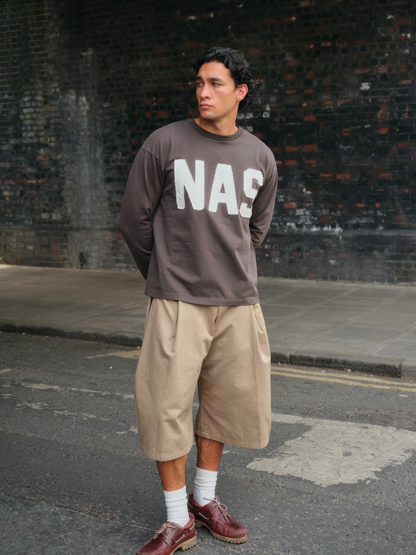 Charcoal Appliqué L/S