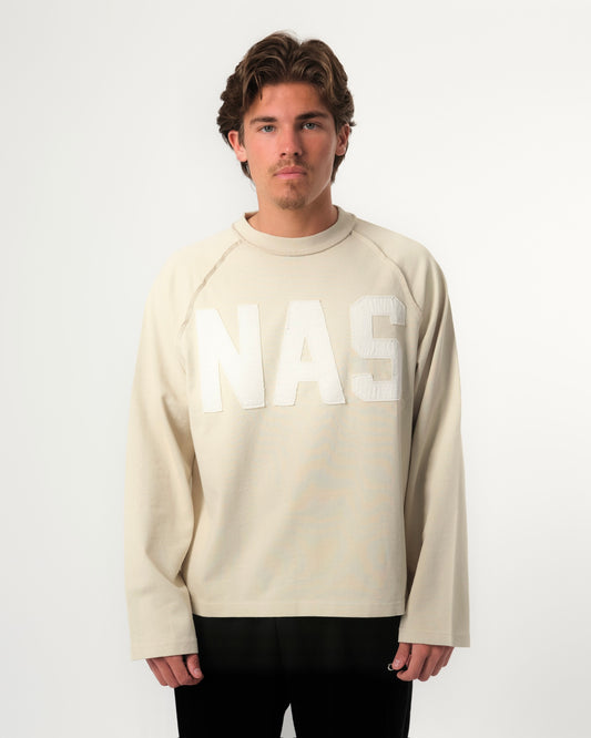 APPLIQUÉ LONG SLEEVE - SAND