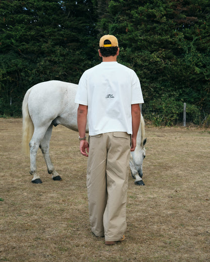 White USA Print Tee