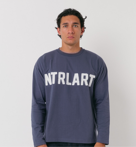 Navy Appliqué L/S