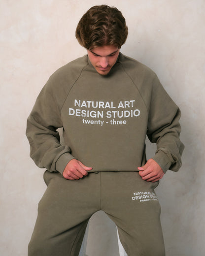 VINTAGE WASH SWEATSHIRT - GREEN