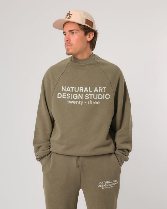 VINTAGE WASH SWEATSHIRT - GREEN