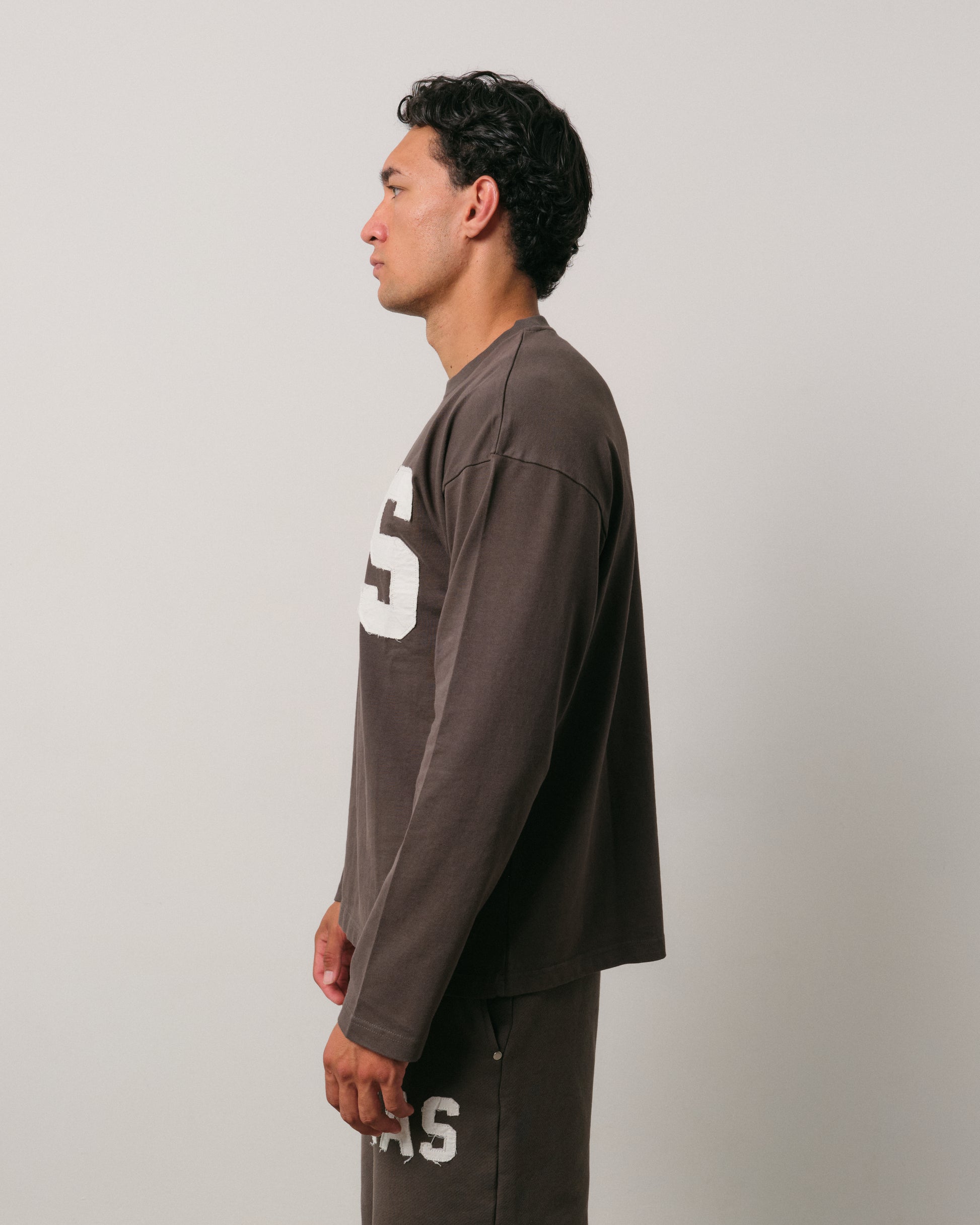 Charcoal Appliqué L/S